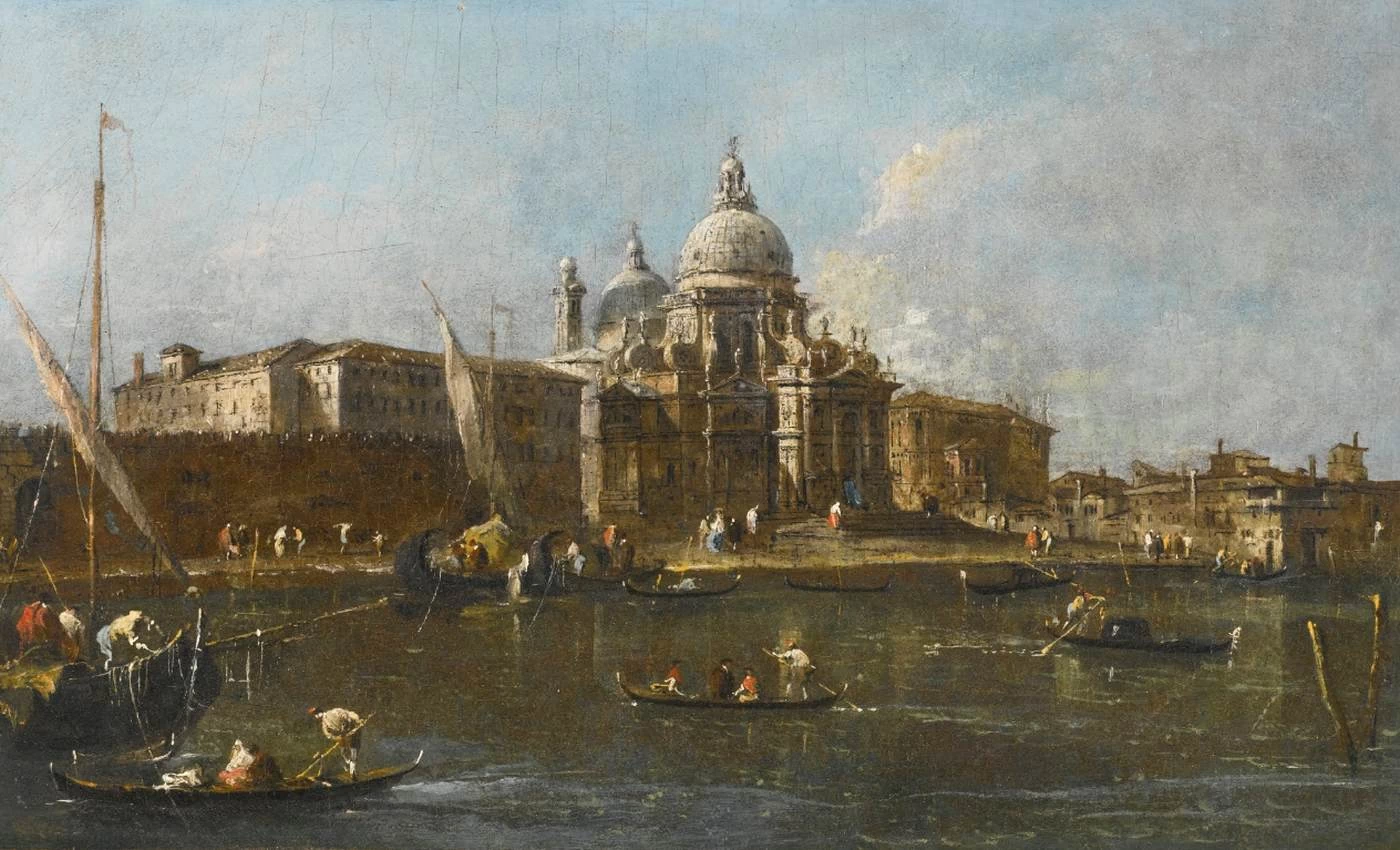 Veduta di Santa Maria della Salute guardando ad ovest
